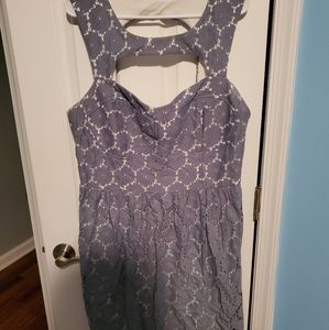NWOT Deb blue floral lace dress